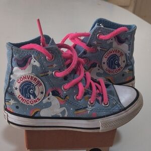 Converse Kids Unicorn High-Tops - Blue and Pink